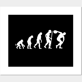 Evolution discus throw Discobolus discus thrower Posters and Art